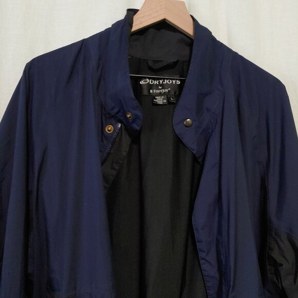 DryJoys by FootJoy men's jacket blue black Size Large windbreaker - Picture 3 of 13